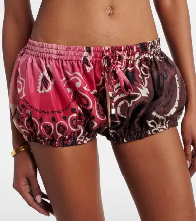 The Attico Printed silk shorts | Thumbnail 2 The Attico Printed silk shorts | Thumbnail 2