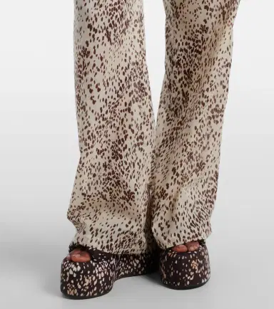 The Attico Leopard-print cotton wide-leg pants | Thumbnail 3 The Attico Leopard-print cotton wide-leg pants | Thumbnail 3