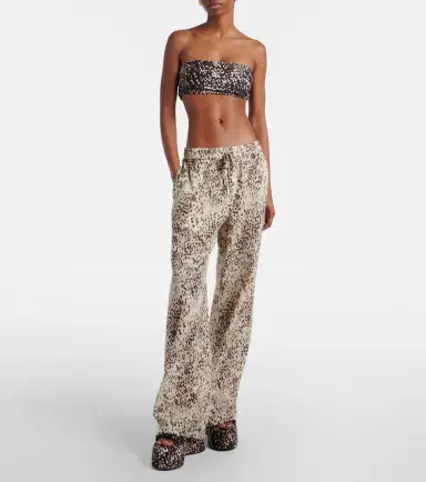The Attico Leopard-print cotton wide-leg pants | Thumbnail 6 The Attico Leopard-print cotton wide-leg pants | Thumbnail 6