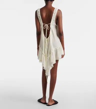 The Attico Ruffled cotton minidress | Thumbnail 3 The Attico Ruffled cotton minidress | Thumbnail 3