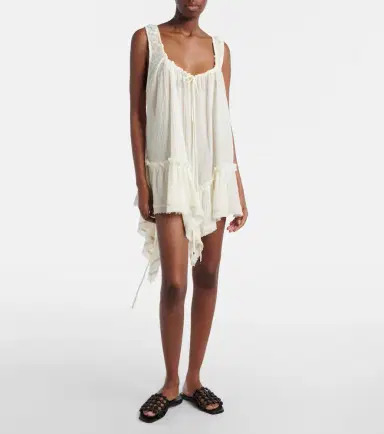 The Attico Ruffled cotton minidress | Thumbnail 6 The Attico Ruffled cotton minidress | Thumbnail 6