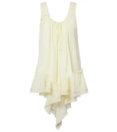 The Attico Ruffled cotton minidress | Thumbnail 1 The Attico Ruffled cotton minidress | Thumbnail 1