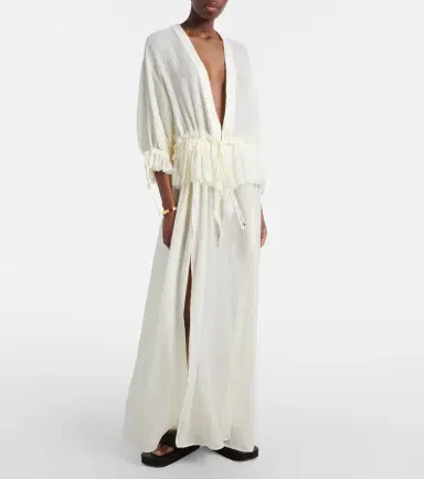 The Attico Ruffled cotton maxi dress | Thumbnail 2 The Attico Ruffled cotton maxi dress | Thumbnail 2