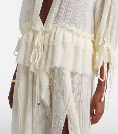 The Attico Ruffled cotton maxi dress | Thumbnail 6 The Attico Ruffled cotton maxi dress | Thumbnail 6
