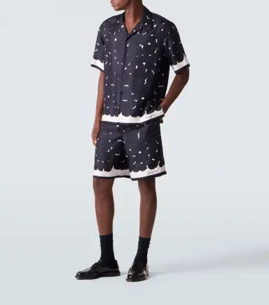 Givenchy Floral silk twill shorts | Thumbnail 2 Givenchy Floral silk twill shorts | Thumbnail 2