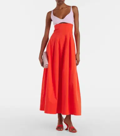 Simkhai Maddy cotton-blend poplin midi dress | Thumbnail 2 Simkhai Maddy cotton-blend poplin midi dress | Thumbnail 2