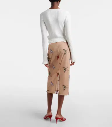Blumarine Appliqué midi skirt | Thumbnail 3 Blumarine Appliqué midi skirt | Thumbnail 3