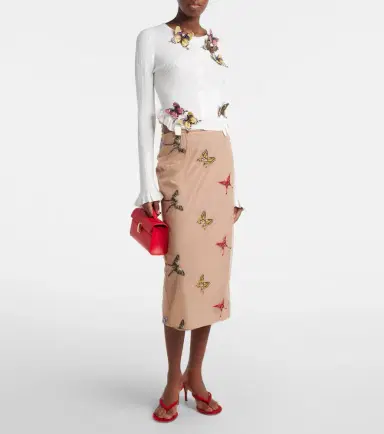 Blumarine Appliqué midi skirt | Thumbnail 5 Blumarine Appliqué midi skirt | Thumbnail 5