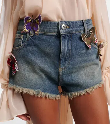 Blumarine Embroidered denim short | Thumbnail 2 Blumarine Embroidered denim short | Thumbnail 2