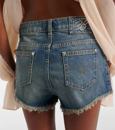Blumarine Embroidered denim short | Thumbnail 3 Blumarine Embroidered denim short | Thumbnail 3