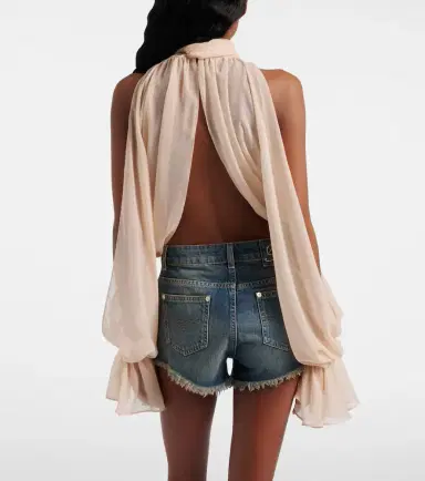 Blumarine Embroidered denim short | Thumbnail 5 Blumarine Embroidered denim short | Thumbnail 5