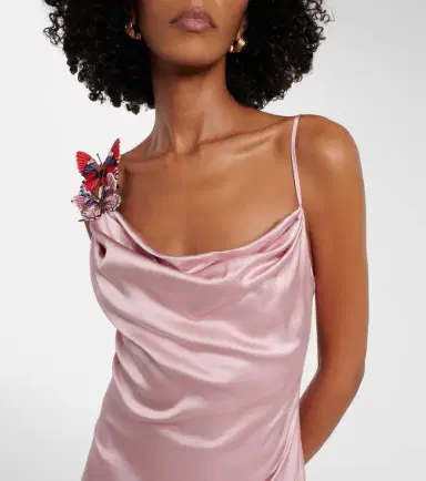 Blumarine Appliqué satin gown | Thumbnail 2 Blumarine Appliqué satin gown | Thumbnail 2