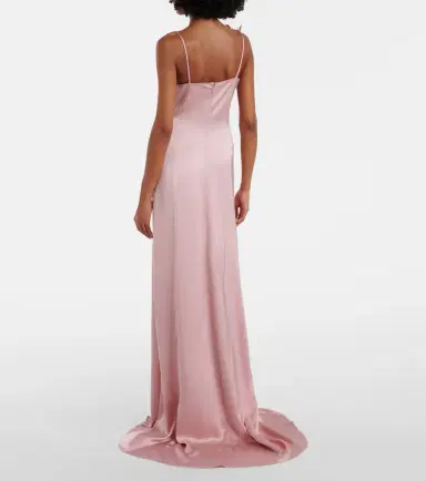 Blumarine Appliqué satin gown | Thumbnail 4 Blumarine Appliqué satin gown | Thumbnail 4