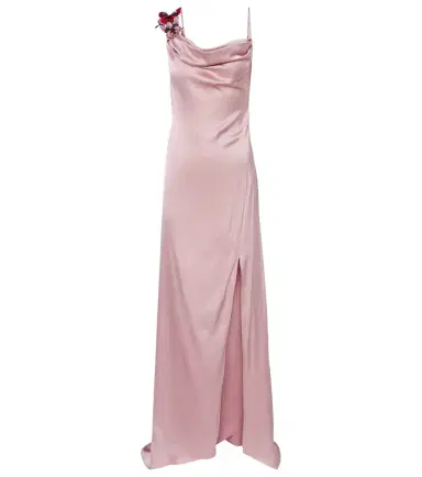 Blumarine Appliqué satin gown | Thumbnail 1 Blumarine Appliqué satin gown | Thumbnail 1