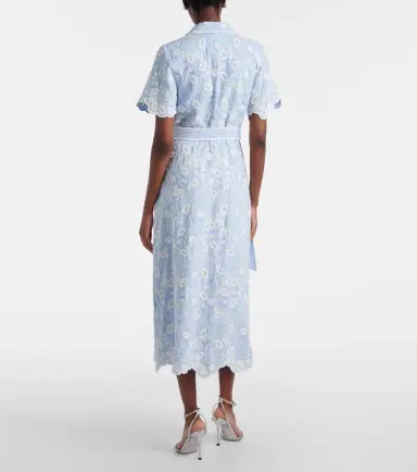 Simkhai Audria embroidered linen-blend midi dress | Thumbnail 5 Simkhai Audria embroidered linen-blend midi dress | Thumbnail 5