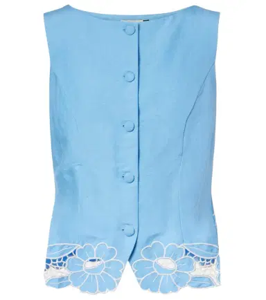 Rixo Lucca linen-blend vest | Thumbnail 1 Rixo Lucca linen-blend vest | Thumbnail 1