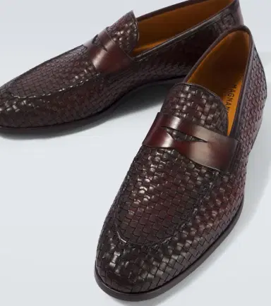 Magnanni Woven leather penny loafers | Thumbnail 2 Magnanni Woven leather penny loafers | Thumbnail 2
