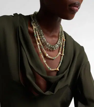 Ileana Makri Beaded necklace with gemstones | Thumbnail 2 Ileana Makri Beaded necklace with gemstones | Thumbnail 2