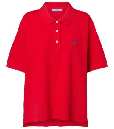 Prada Logo cotton piqué polo shirt | Thumbnail 1 Prada Logo cotton piqué polo shirt | Thumbnail 1
