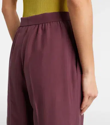 Saint Laurent Pleated silk straight pants | Thumbnail 4 Saint Laurent Pleated silk straight pants | Thumbnail 4