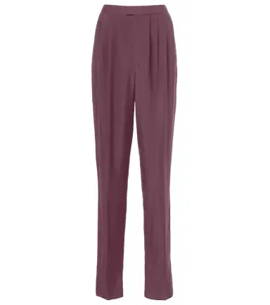 Saint Laurent Pleated silk straight pants | Thumbnail 1 Saint Laurent Pleated silk straight pants | Thumbnail 1