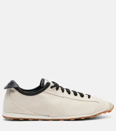Jacquemus Leather-trimmed canvas sneakers | Thumbnail 3 Jacquemus Leather-trimmed canvas sneakers | Thumbnail 3