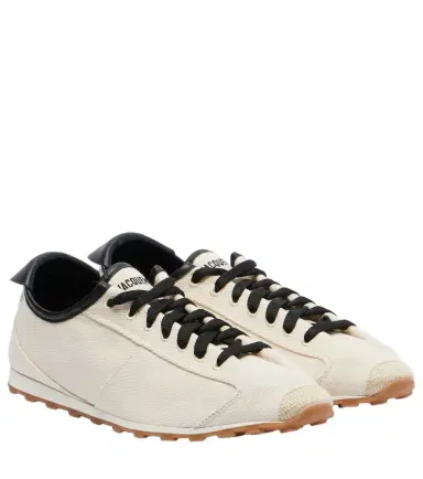 Jacquemus Leather-trimmed canvas sneakers | Thumbnail 1 Jacquemus Leather-trimmed canvas sneakers | Thumbnail 1