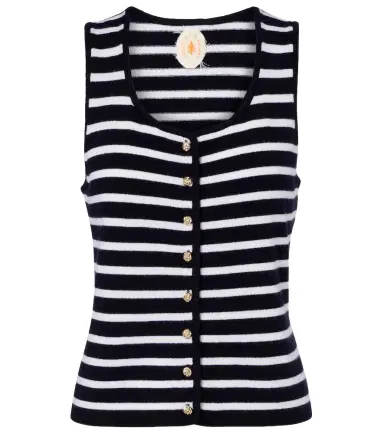 Jardin des Orangers Striped cashmere sweater vest | Thumbnail 1 Jardin des Orangers Striped cashmere sweater vest | Thumbnail 1