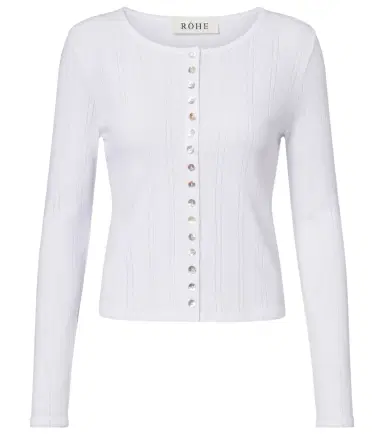 Rohe Róhe Pointelle cotton cardigan | Thumbnail 1 Rohe Róhe Pointelle cotton cardigan | Thumbnail 1