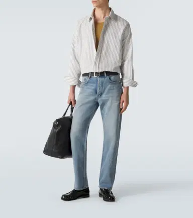 Saint Laurent Distressed straight jeans | Thumbnail 4 Saint Laurent Distressed straight jeans | Thumbnail 4