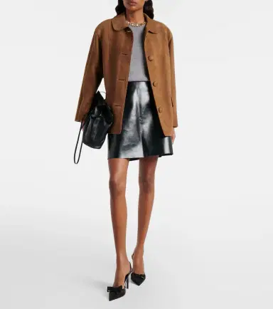 Prada 100 leather-trimmed mesh slingback pumps | Thumbnail 6 Prada 100 leather-trimmed mesh slingback pumps | Thumbnail 6