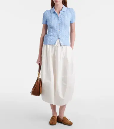 Polo Ralph Lauren Cotton poplin midi skirt | Thumbnail 5 Polo Ralph Lauren Cotton poplin midi skirt | Thumbnail 5