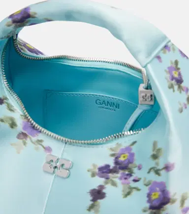 Ganni Mini floral satin top-handle bag | Thumbnail 2 Ganni Mini floral satin top-handle bag | Thumbnail 2