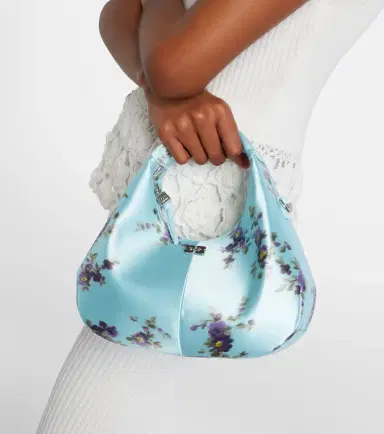 Ganni Mini floral satin top-handle bag | Thumbnail 4 Ganni Mini floral satin top-handle bag | Thumbnail 4