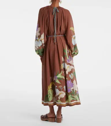 Alemais Alémais Alfie gathered cotton and silk midi dress | Thumbnail 4 Alemais Alémais Alfie gathered cotton and silk midi dress | Thumbnail 4