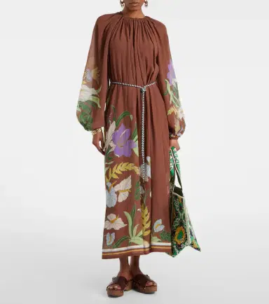 Alemais Alémais Alfie gathered cotton and silk midi dress | Thumbnail 5 Alemais Alémais Alfie gathered cotton and silk midi dress | Thumbnail 5