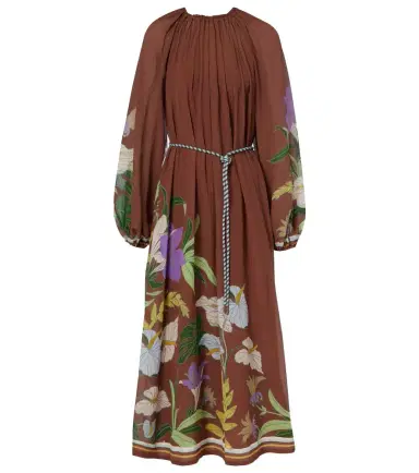 Alemais Alémais Alfie gathered cotton and silk midi dress | Thumbnail 1 Alemais Alémais Alfie gathered cotton and silk midi dress | Thumbnail 1