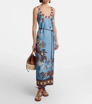 Alemais Alémais Georgie printed linen midi dress | Thumbnail 3 Alemais Alémais Georgie printed linen midi dress | Thumbnail 3