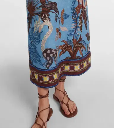 Alemais Alémais Georgie printed linen midi dress | Thumbnail 5 Alemais Alémais Georgie printed linen midi dress | Thumbnail 5