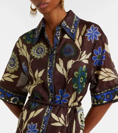 ALÉMAIS Alémais Jasper printed cotton and silk shirt dress | Thumbnail 4 ALÉMAIS Alémais Jasper printed cotton and silk shirt dress | Thumbnail 4