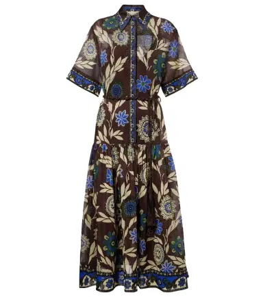 ALÉMAIS Alémais Jasper printed cotton and silk shirt dress | Thumbnail 1 ALÉMAIS Alémais Jasper printed cotton and silk shirt dress | Thumbnail 1