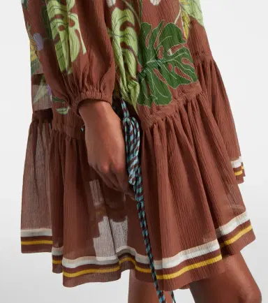 ALÉMAIS Alémais Alfie gathered cotton and silk minidress | Thumbnail 2 ALÉMAIS Alémais Alfie gathered cotton and silk minidress | Thumbnail 2