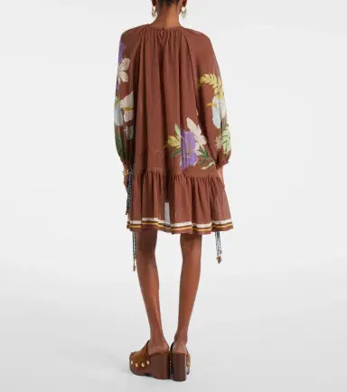ALÉMAIS Alémais Alfie gathered cotton and silk minidress | Thumbnail 5 ALÉMAIS Alémais Alfie gathered cotton and silk minidress | Thumbnail 5