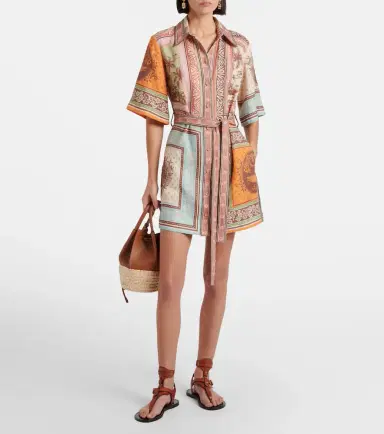 ALÉMAIS Alémais Alberta printed linen shirt dress | Thumbnail 4 ALÉMAIS Alémais Alberta printed linen shirt dress | Thumbnail 4