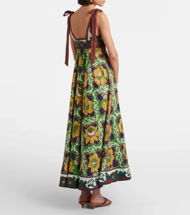ALÉMAIS Alémais Liana Ballet printed linen midi dress | Thumbnail 2 ALÉMAIS Alémais Liana Ballet printed linen midi dress | Thumbnail 2