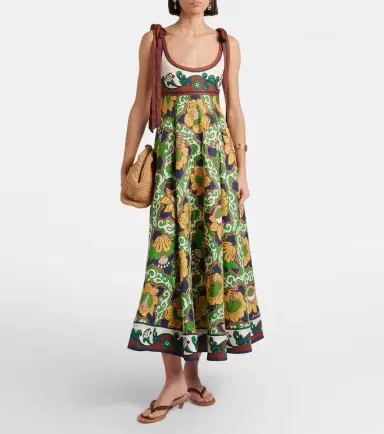 ALÉMAIS Alémais Liana Ballet printed linen midi dress | Thumbnail 3 ALÉMAIS Alémais Liana Ballet printed linen midi dress | Thumbnail 3