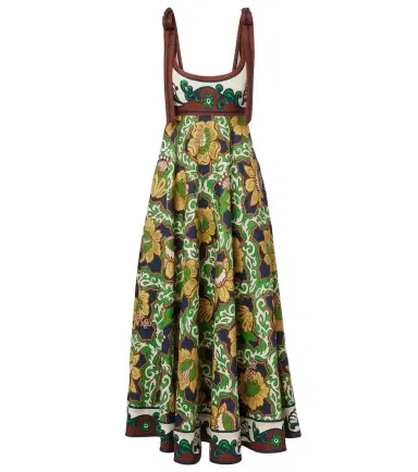 ALÉMAIS Alémais Liana Ballet printed linen midi dress | Thumbnail 1 ALÉMAIS Alémais Liana Ballet printed linen midi dress | Thumbnail 1