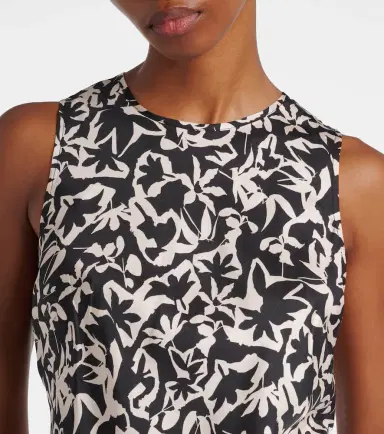 Asceno Valencia printed silk twill maxi dress | Thumbnail 5 Asceno Valencia printed silk twill maxi dress | Thumbnail 5