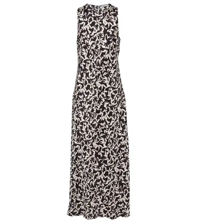 Valencia printed silk twill maxi dress Valencia printed silk twill maxi dress