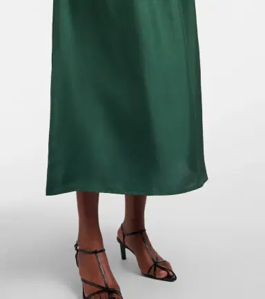 Asceno Roma silk twill maxi skirt | Thumbnail 2 Asceno Roma silk twill maxi skirt | Thumbnail 2